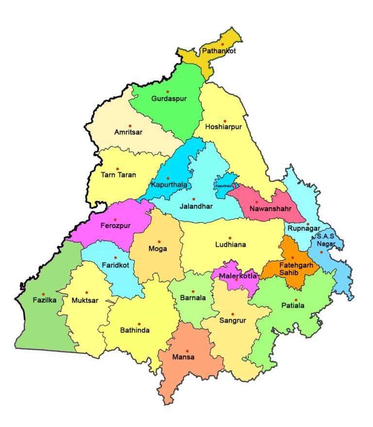 District Map of Punjab