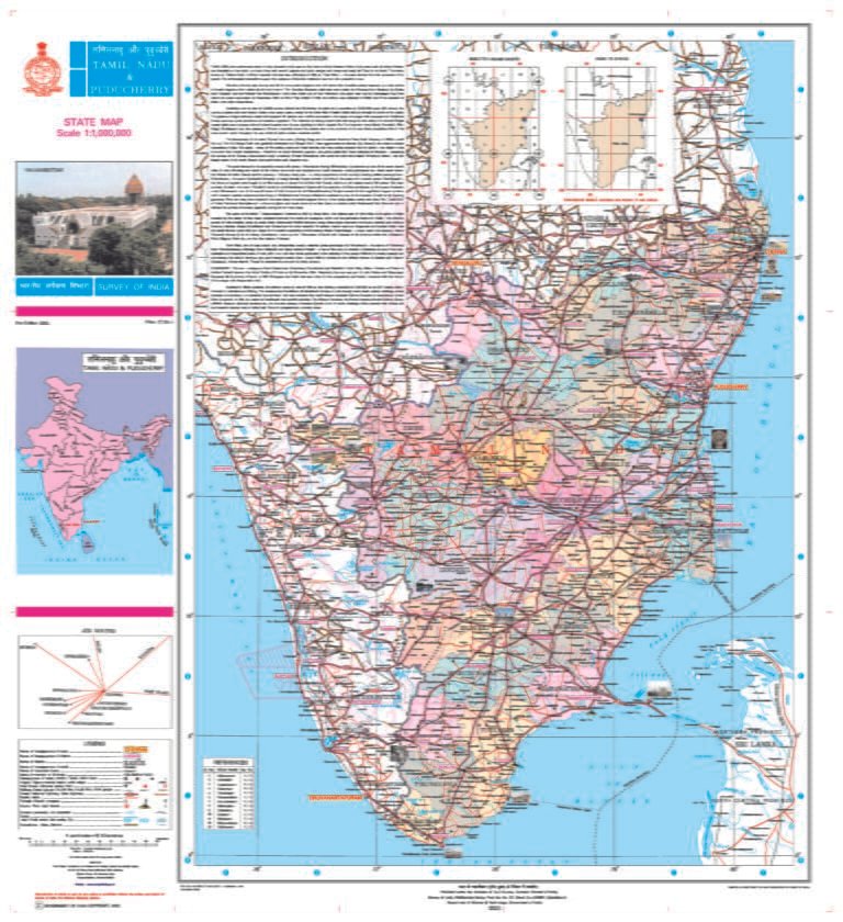 District Map of Tamil Nadu