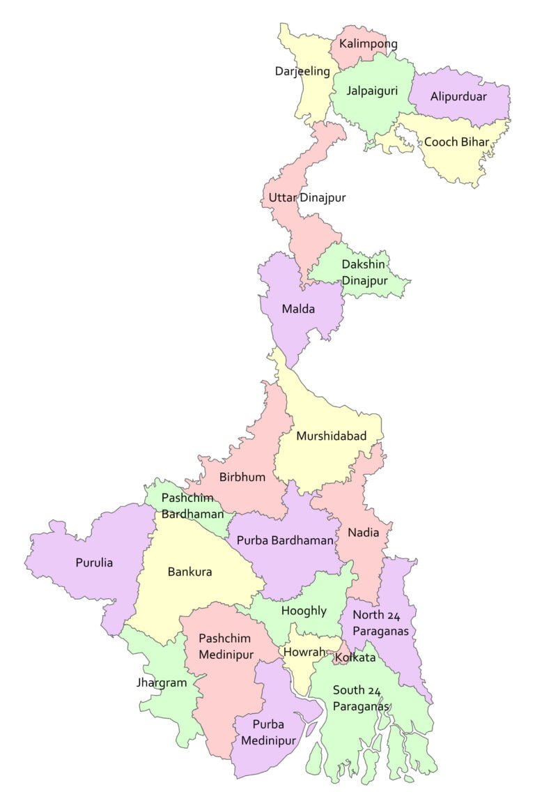 District Map of West Bengal